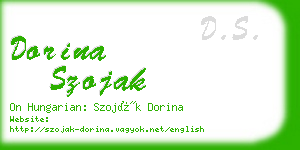 dorina szojak business card